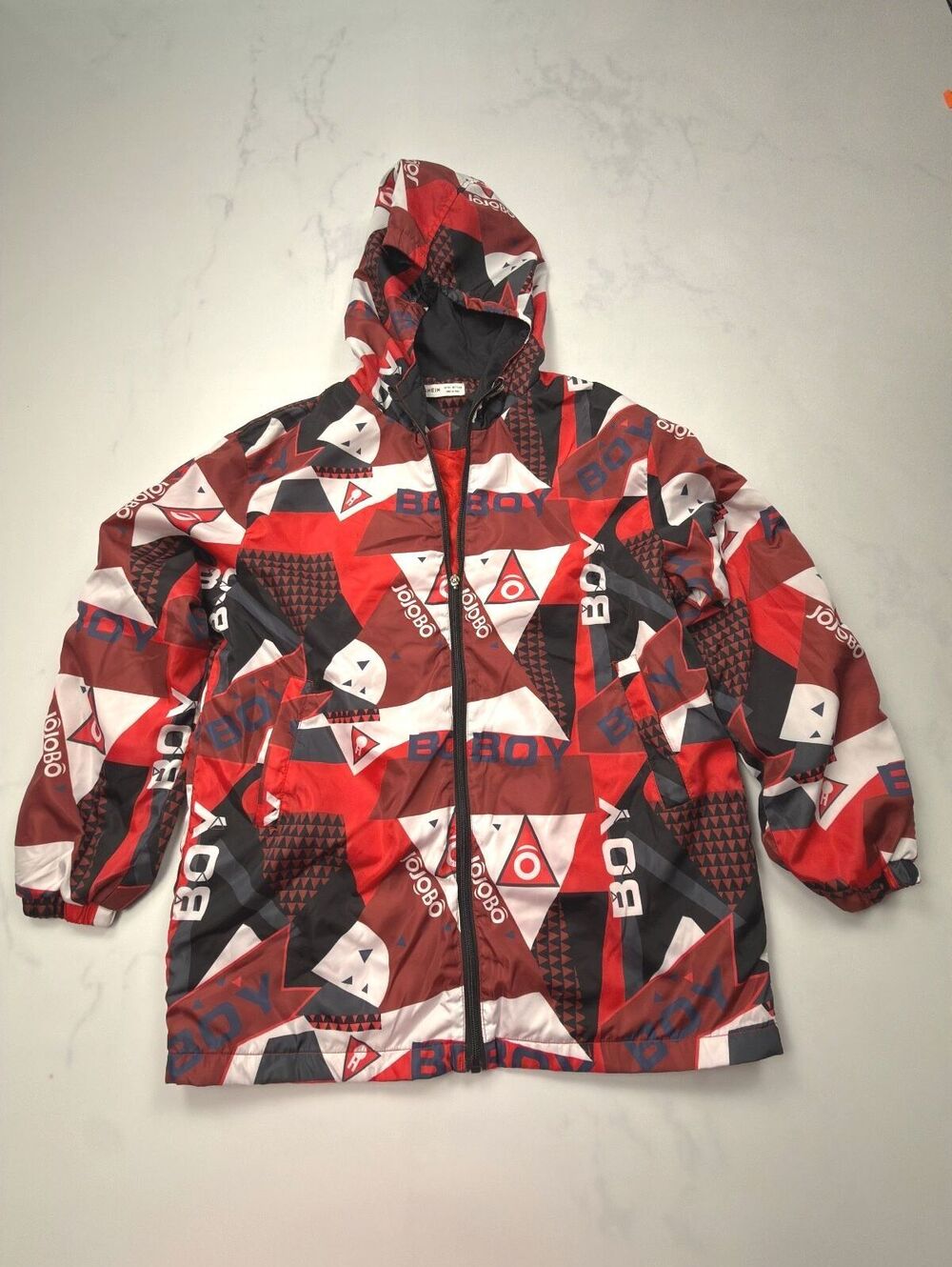 Shein Hooded Jacket Multi Graphic Print Streetwear - Boys 11 12